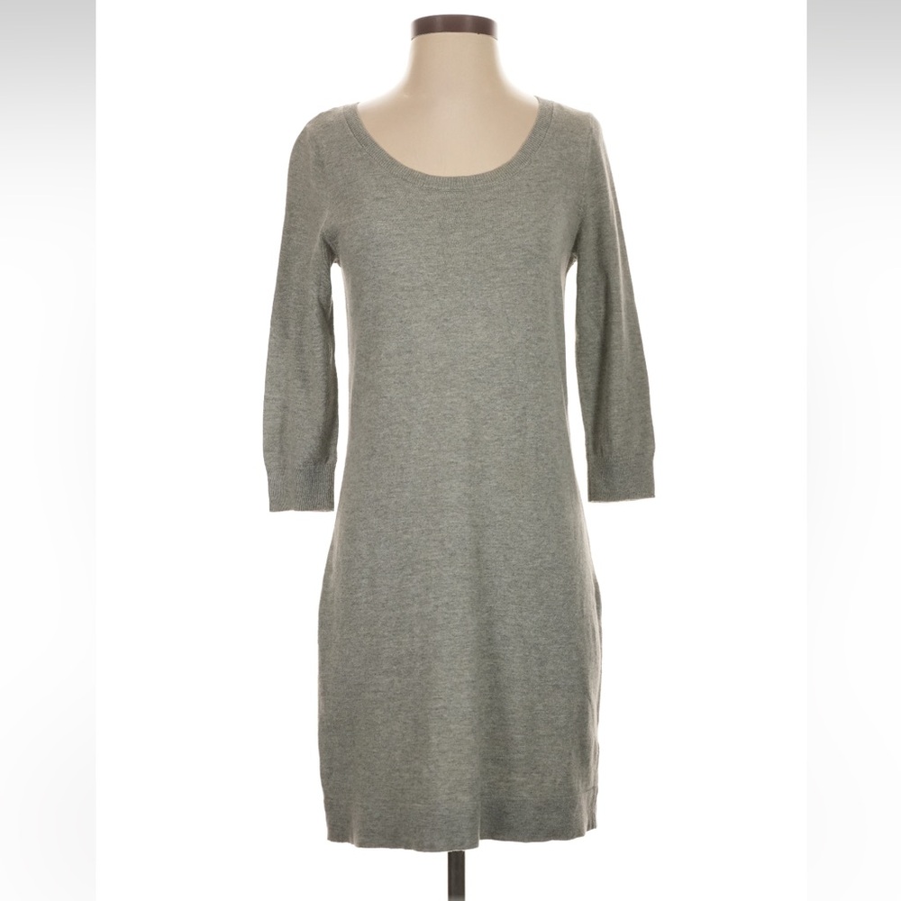 EUC Gap Gray 3/4 Sleeve Sweater Dress, S